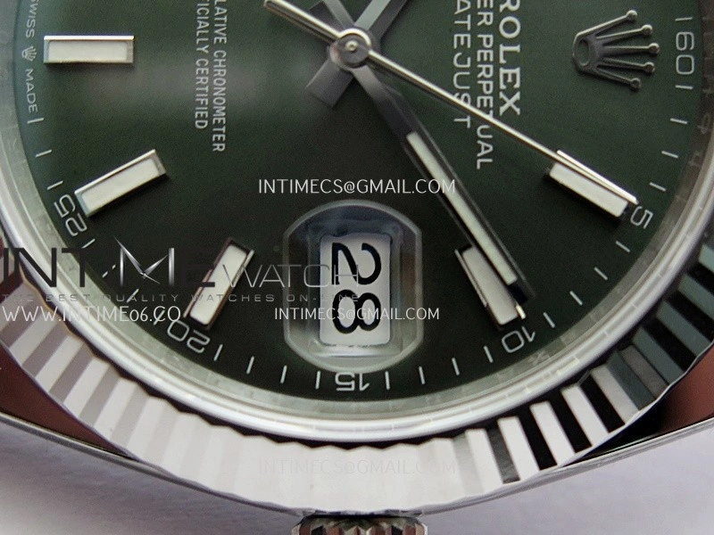 DateJust 126334 904L SS ERF 1:1 Best Edition Green Dial Stick Marker On Jubilee Bracelet SH3235