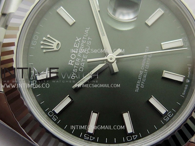 DateJust 126334 904L SS ERF 1:1 Best Edition Green Dial Stick Marker On Jubilee Bracelet SH3235