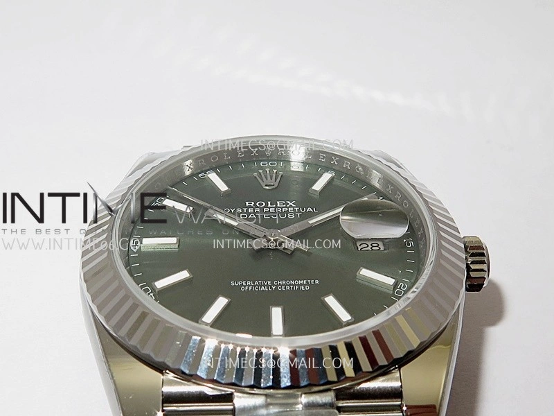 DateJust 126334 904L SS ERF 1:1 Best Edition Green Dial Stick Marker On Jubilee Bracelet SH3235