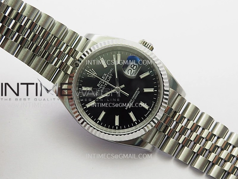 DateJust 36mm 126234 904L SS VF 1:1 Best Edition Black Dial Stick Markers On Jubilee Bracelet DD3235