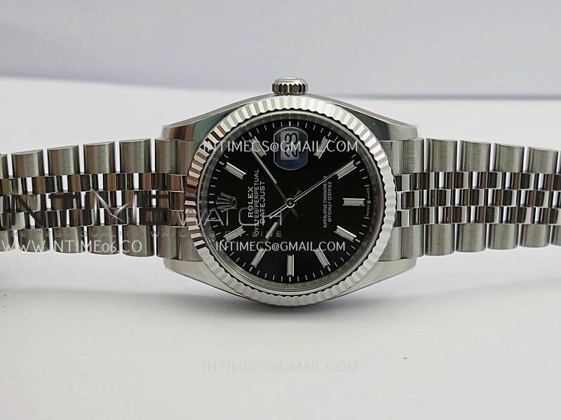 DateJust 36mm 126234 904L SS VF 1:1 Best Edition Black Dial Stick Markers On Jubilee Bracelet DD3235