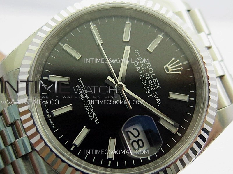 DateJust 36mm 126234 904L SS VF 1:1 Best Edition Black Dial Stick Markers On Jubilee Bracelet DD3235