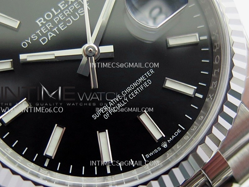 DateJust 36mm 126234 904L SS VF 1:1 Best Edition Black Dial Stick Markers On Jubilee Bracelet DD3235