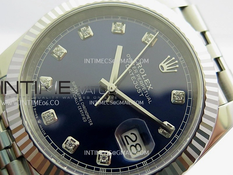DateJust 41 126334 904L SS VF 1:1 Best Edition Blue Dial Diamond Marker On Jubilee Bracelet DD3235