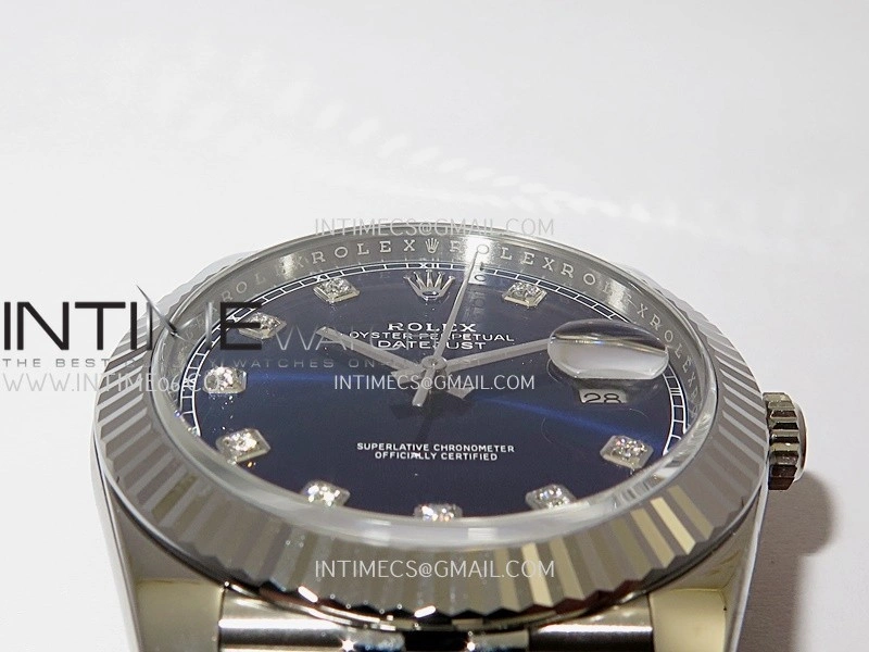 DateJust 41 126334 904L SS VF 1:1 Best Edition Blue Dial Diamond Marker On Jubilee Bracelet DD3235