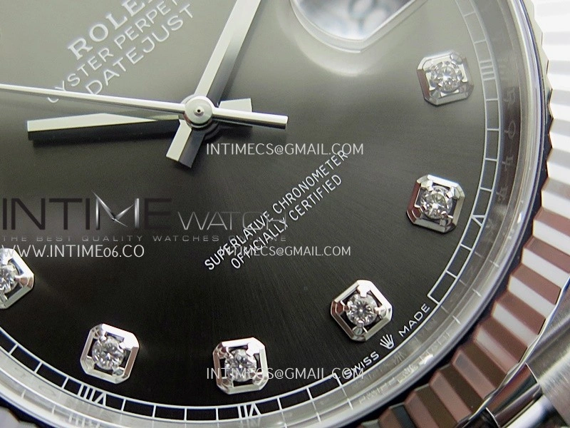 DateJust 41 126334 904L SS VF 1:1 Best Edition Gray Dial Diamond Marker On Jubilee Bracelet DD3235