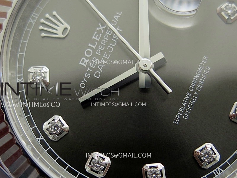 DateJust 41 126334 904L SS VF 1:1 Best Edition Gray Dial Diamond Marker On Jubilee Bracelet DD3235