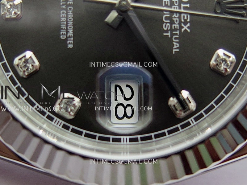 DateJust 41 126334 904L SS VF 1:1 Best Edition Gray Dial Diamond Marker On Jubilee Bracelet DD3235