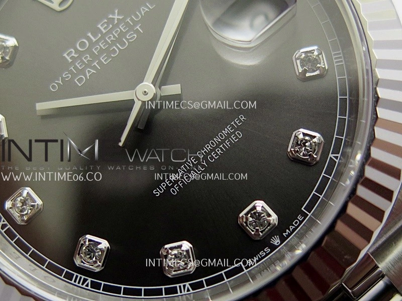 DateJust 41 126334 904L SS VF 1:1 Best Edition Gray Dial Diamond Marker On Jubilee Bracelet DD3235