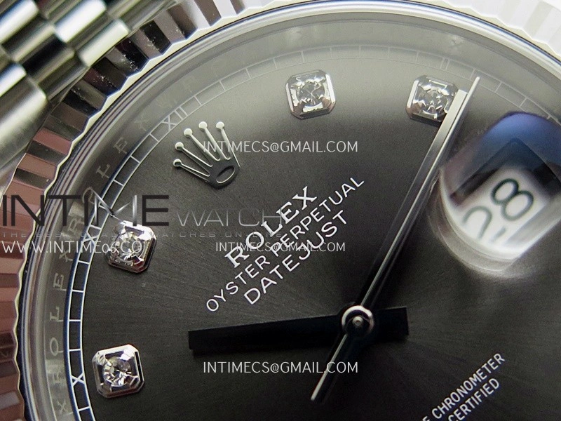 DateJust 41 126334 904L SS VF 1:1 Best Edition Gray Dial Diamond Marker On Jubilee Bracelet DD3235