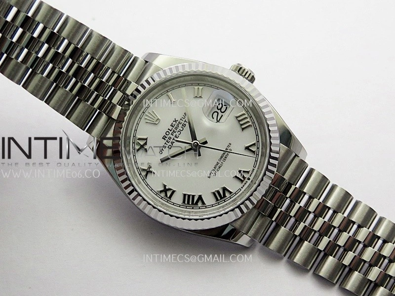 DateJust 36mm 126234 904L SS VF 1:1 Best Edition White Dial Roman Markers On Jubilee Bracelet DD3235