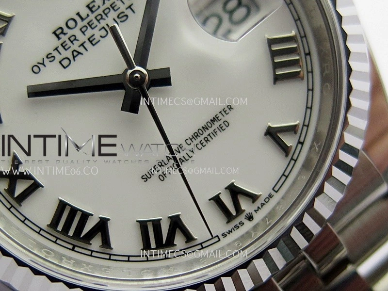 DateJust 36mm 126234 904L SS VF 1:1 Best Edition White Dial Roman Markers On Jubilee Bracelet DD3235
