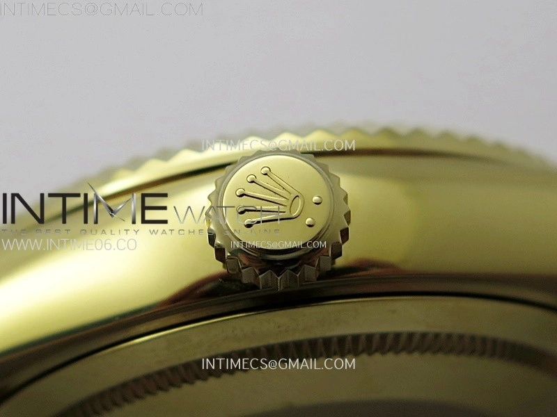 Sky-Dweller 326934 904L YG Noob 1:1 Best Edition Gold Dial on SS Oyster Bracelet Asian 23J to 9001