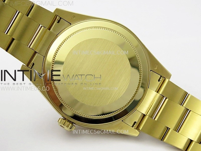 Sky-Dweller 326934 904L YG Noob 1:1 Best Edition Gold Dial on SS Oyster Bracelet Asian 23J to 9001