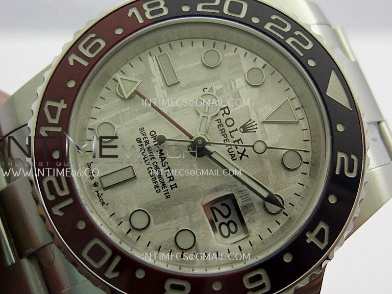 GMT Master II 126719 BLRO Gain Weight V4 Gold Factory 1:1 Best Edition Real Meteorite Dial On Oyster Bracelet SH3285 CHS