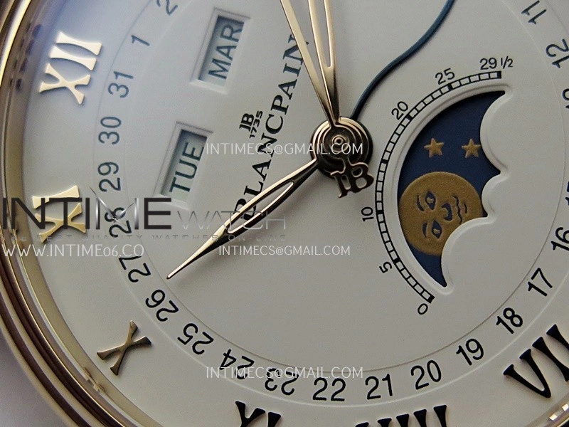Villeret 6654 RG Complicated Function APSF 1:1 Best Edition White Dial on Leather Strap A6654
