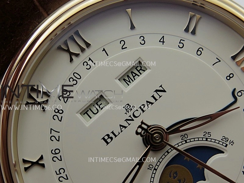 Villeret 6654 RG Complicated Function APSF 1:1 Best Edition White Dial on Leather Strap A6654