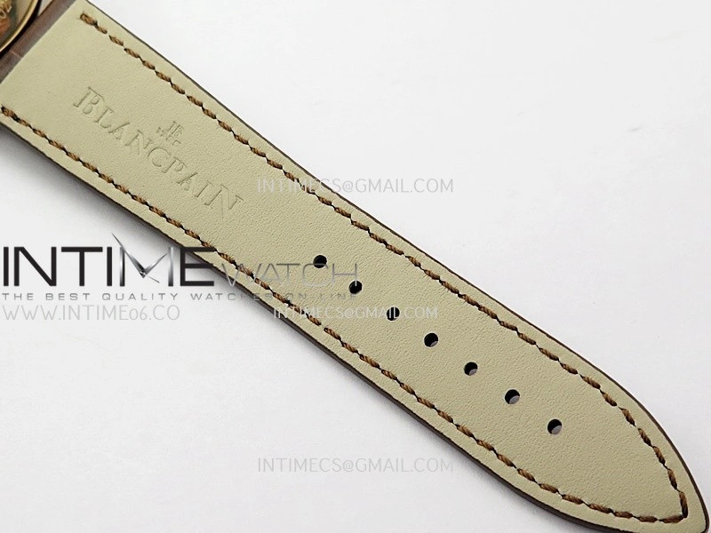 Villeret 6654 RG Complicated Function APSF 1:1 Best Edition White Dial on Leather Strap A6654