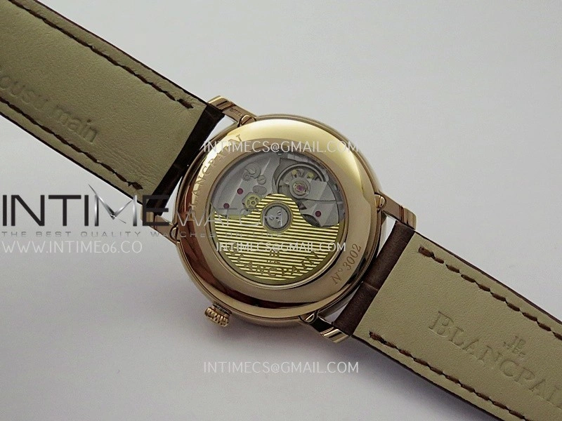 Villeret 6654 RG Complicated Function APSF 1:1 Best Edition White Dial on Leather Strap A6654