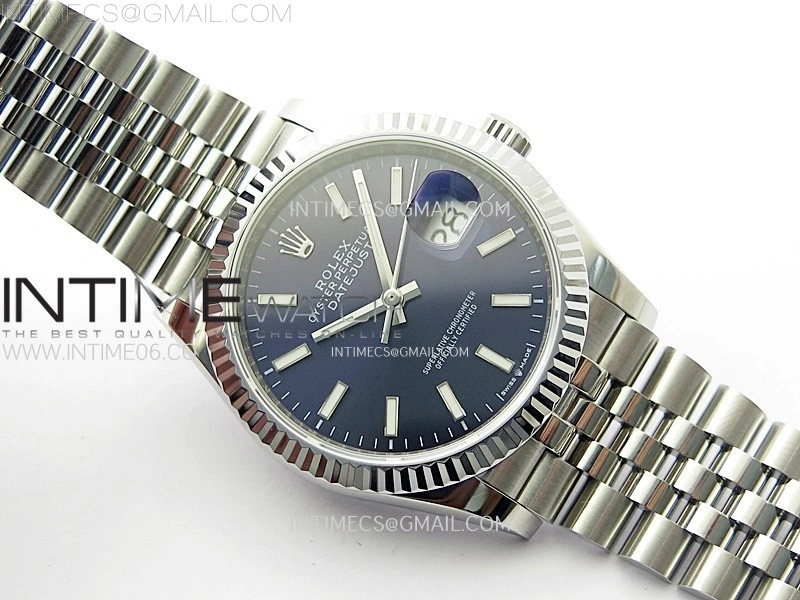 DateJust 36MM 126234 SS APSF 1:1 Best Edition Blue Dial Sticks Markers on SS Jubilee Bracelet SA3235