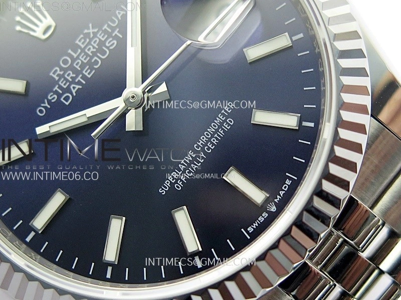DateJust 36MM 126234 SS APSF 1:1 Best Edition Blue Dial Sticks Markers on SS Jubilee Bracelet SA3235