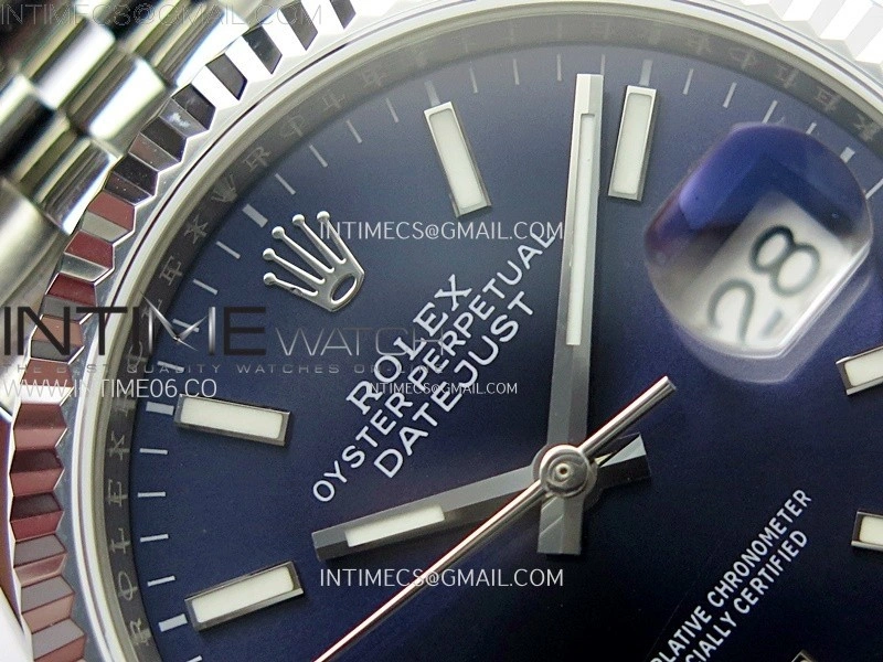 DateJust 36MM 126234 SS APSF 1:1 Best Edition Blue Dial Sticks Markers on SS Jubilee Bracelet SA3235
