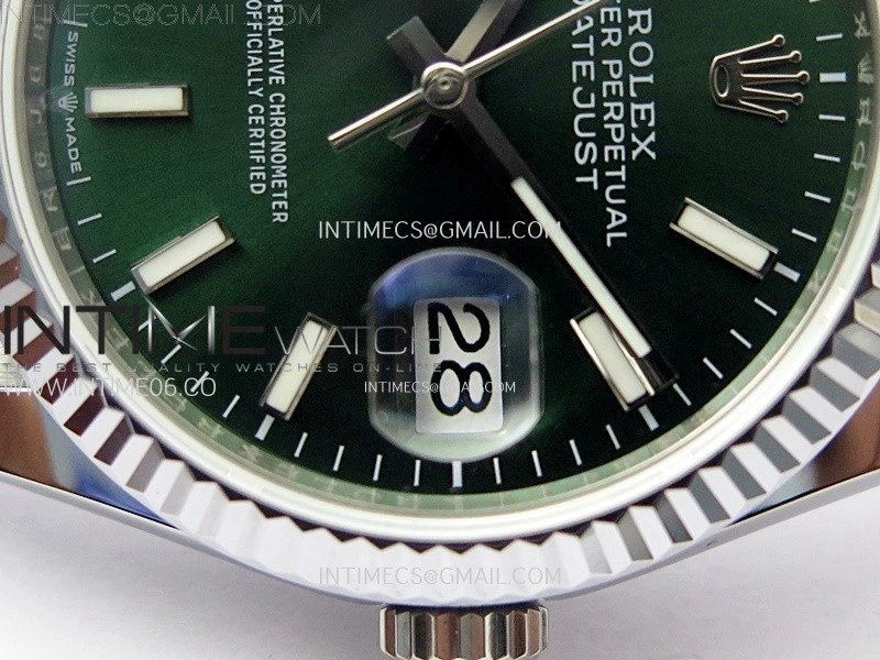 DateJust 36MM 126234 SS APSF 1:1 Best Edition Green Dial Stick Markers on SS Jubilee Bracelet SA3235