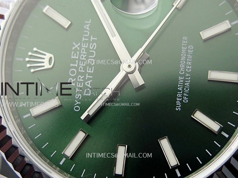DateJust 36MM 126234 SS APSF 1:1 Best Edition Green Dial Stick Markers on SS Jubilee Bracelet SA3235