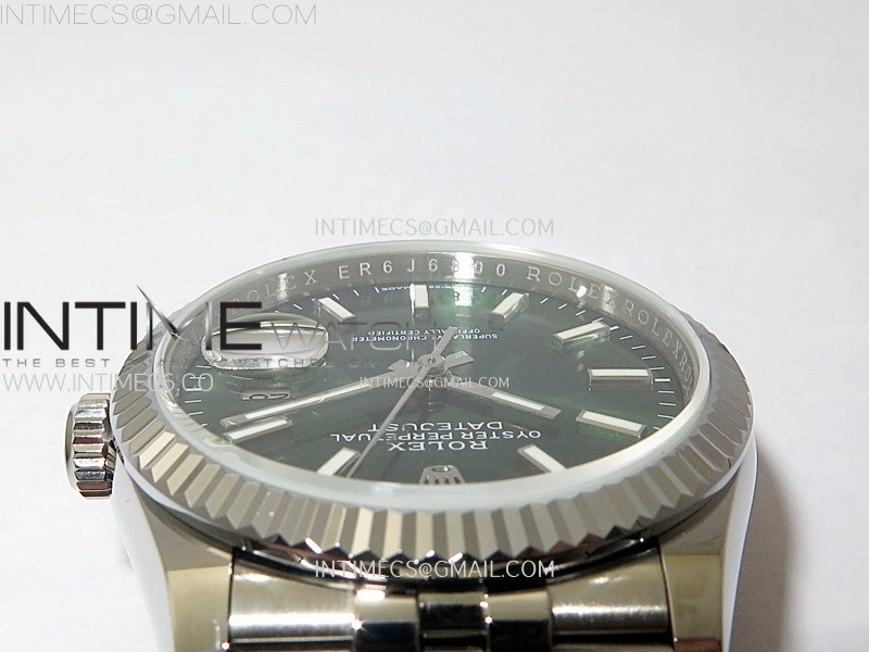 DateJust 36MM 126234 SS APSF 1:1 Best Edition Green Dial Stick Markers on SS Jubilee Bracelet SA3235