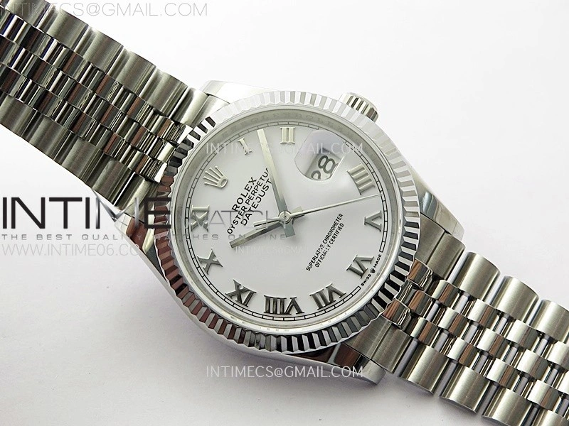 DateJust 36MM 126234 SS APSF 1:1 Best Edition White Dial Roman Markers on SS Jubilee Bracelet SA3235