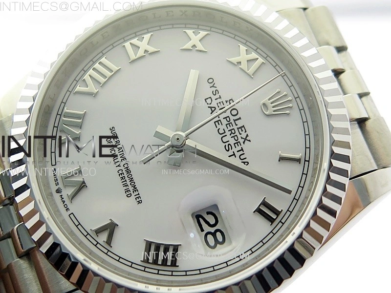 DateJust 36MM 126234 SS APSF 1:1 Best Edition White Dial Roman Markers on SS Jubilee Bracelet SA3235