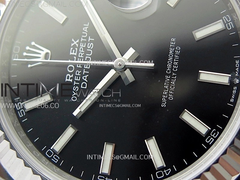 DateJust 41mm 126334 904 SS AR+F V2 1:1 Best Edition Black Dial Sticks Markers on Jubilee Bracelet DD3235
