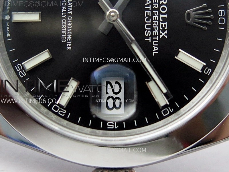 DateJust 41mm 126300 904 SS AR+F V2 1:1 Best Edition Black Dial Sticks Markers on Jubilee Bracelet DD3235