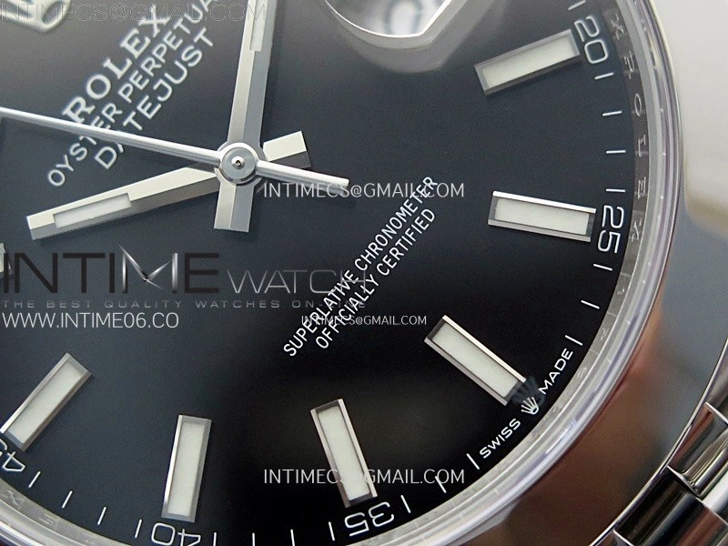 DateJust 41mm 126300 904 SS AR+F V2 1:1 Best Edition Black Dial Sticks Markers on Jubilee Bracelet DD3235