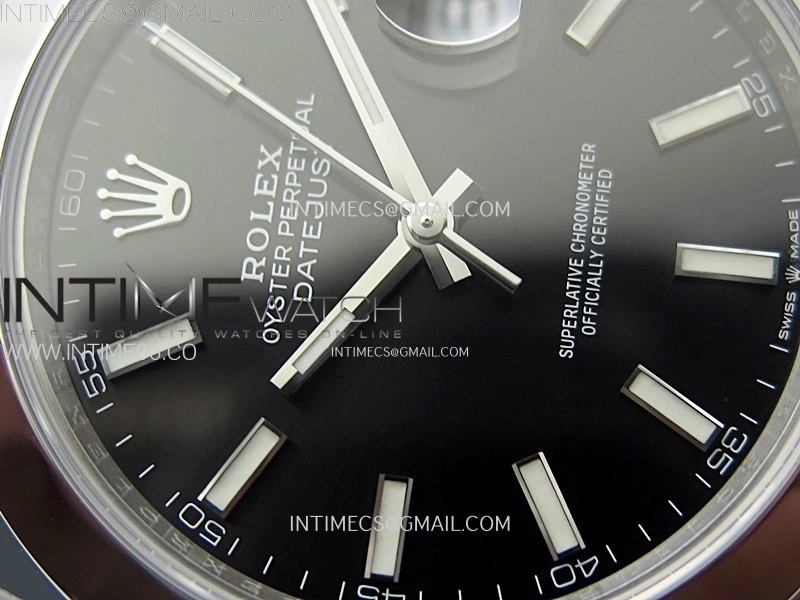 DateJust 41mm 126300 904 SS AR+F V2 1:1 Best Edition Black Dial Sticks Markers on Jubilee Bracelet DD3235