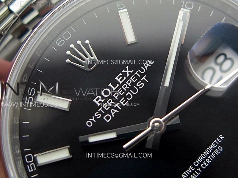 DateJust 41mm 126300 904 SS AR+F V2 1:1 Best Edition Black Dial Sticks Markers on Jubilee Bracelet DD3235