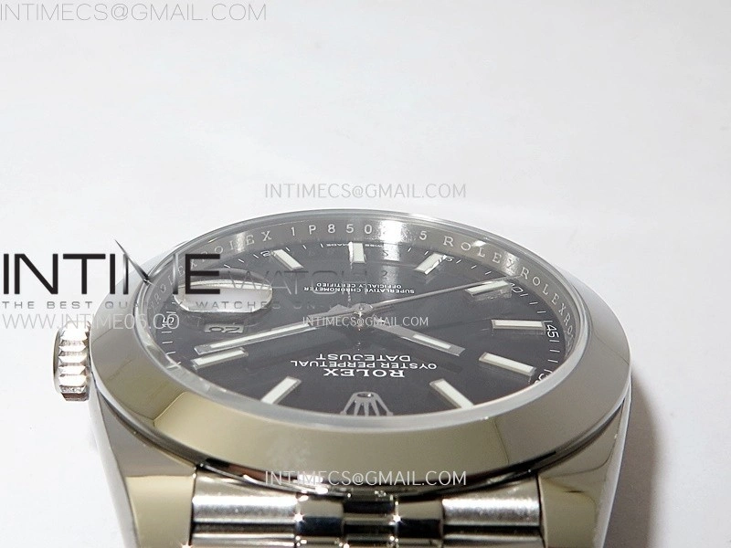 DateJust 41mm 126300 904 SS AR+F V2 1:1 Best Edition Black Dial Sticks Markers on Jubilee Bracelet DD3235