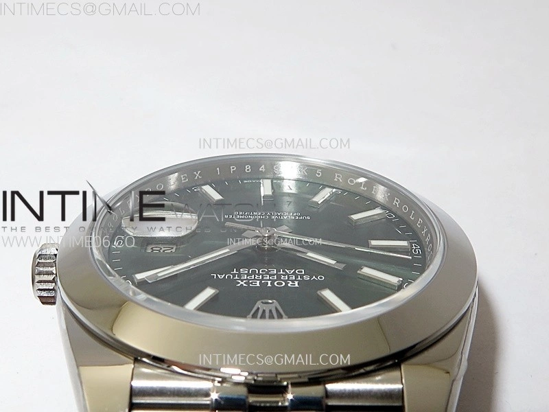 DateJust 41mm 126300 904 SS AR+F V2 1:1 Best Edition Green Dial Sticks Markers on Jubilee Bracelet DD3235