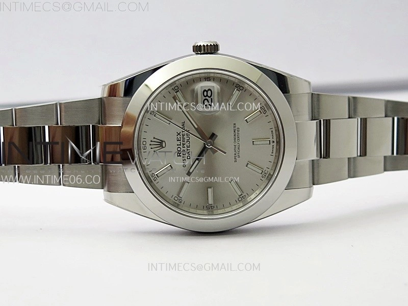 DateJust 41mm 126300 904 SS AR+F V2 1:1 Best Edition Silver Dial Sticks Markers on Oyster Bracelet DD3235