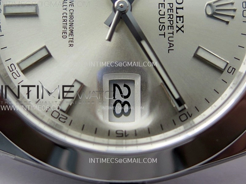DateJust 41mm 126300 904 SS AR+F V2 1:1 Best Edition Silver Dial Sticks Markers on Oyster Bracelet DD3235