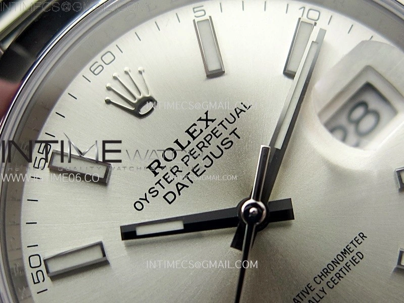 DateJust 41mm 126300 904 SS AR+F V2 1:1 Best Edition Silver Dial Sticks Markers on Oyster Bracelet DD3235