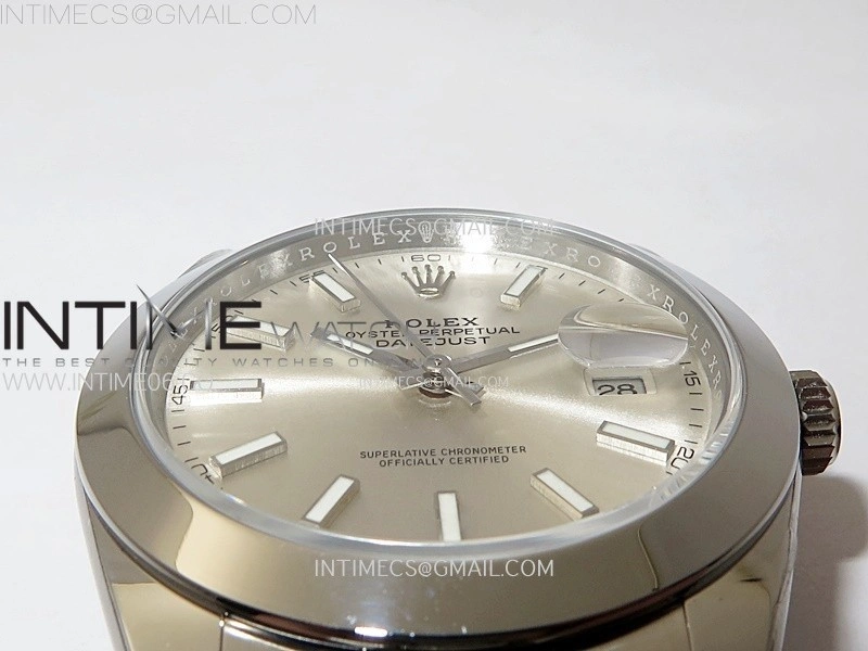 DateJust 41mm 126300 904 SS AR+F V2 1:1 Best Edition Silver Dial Sticks Markers on Oyster Bracelet DD3235