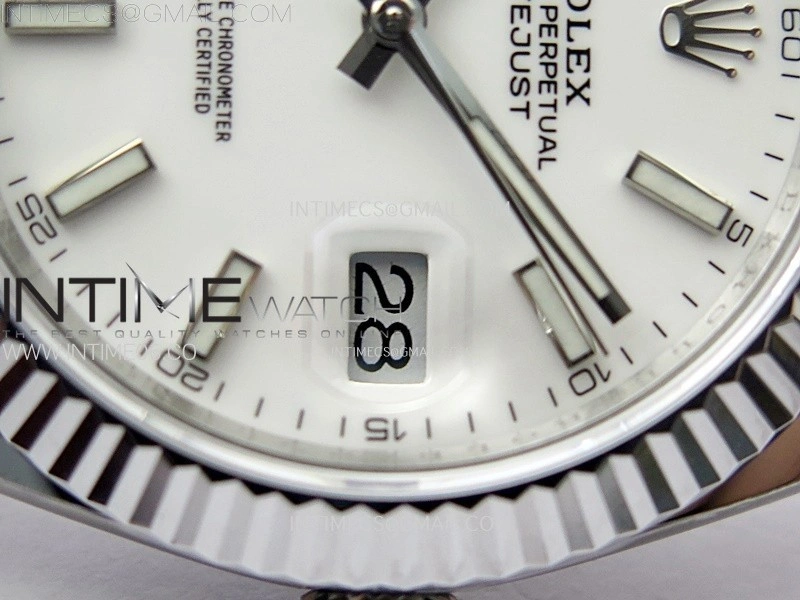 DateJust 41mm 126334 904 SS AR+F V2 1:1 Best Edition White Dial Sticks Markers on Jubilee Bracelet DD3235