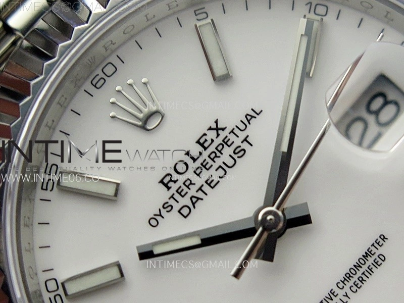 DateJust 41mm 126334 904 SS AR+F V2 1:1 Best Edition White Dial Sticks Markers on Jubilee Bracelet DD3235