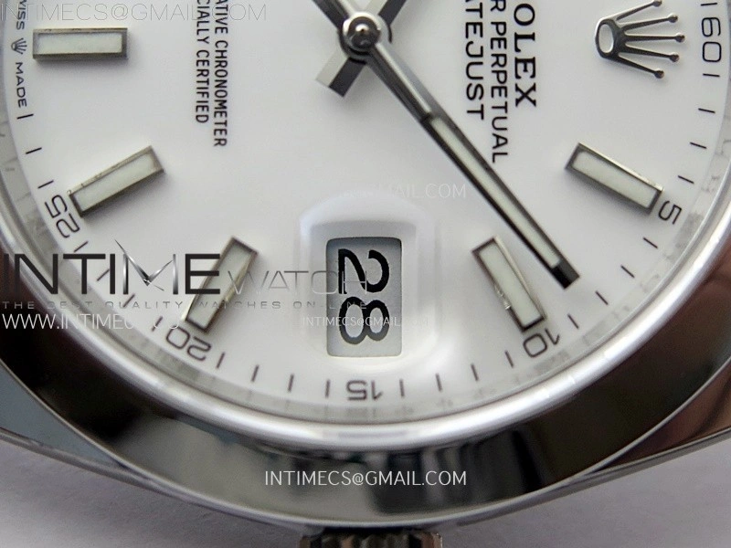 DateJust 41mm 126300 904 SS AR+F V2 1:1 Best Edition White Dial Sticks Markers on Jubilee Bracelet DD3235
