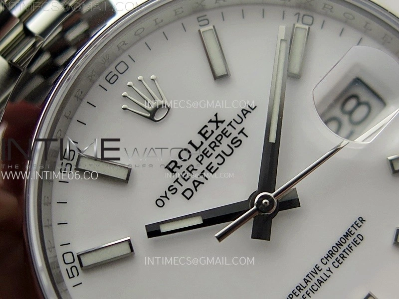 DateJust 41mm 126300 904 SS AR+F V2 1:1 Best Edition White Dial Sticks Markers on Jubilee Bracelet DD3235
