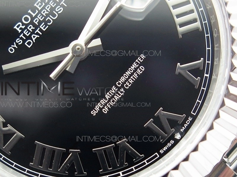 DateJust 41 126334 SS BP 1:1 Best Edition New Version Black Roman Markers Dial on Jubilee Bracelet