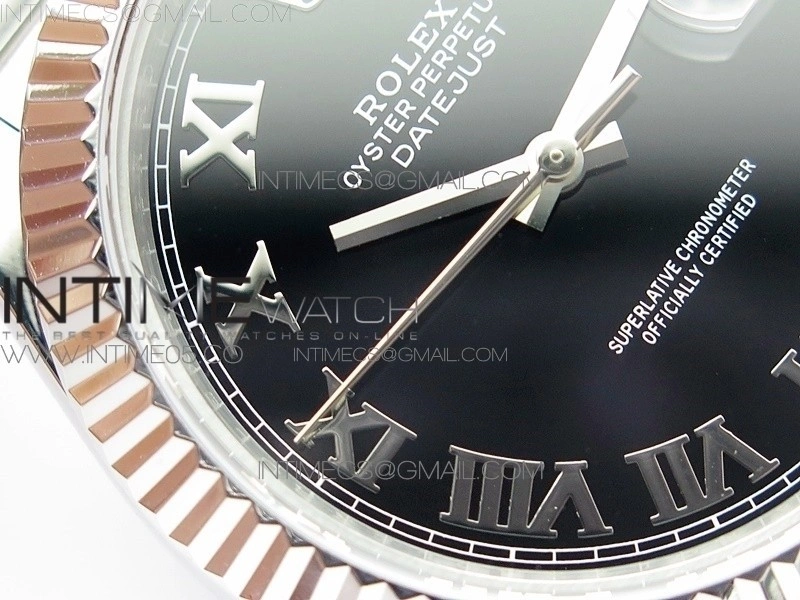 DateJust 41 126334 SS BP 1:1 Best Edition New Version Black Roman Markers Dial on Jubilee Bracelet