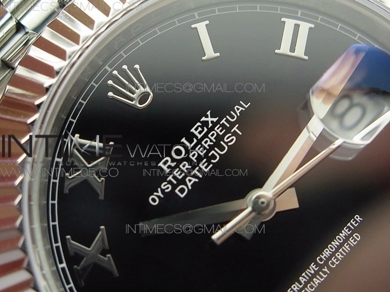 DateJust 41 126334 SS BP 1:1 Best Edition New Version Black Roman Markers Dial on Jubilee Bracelet