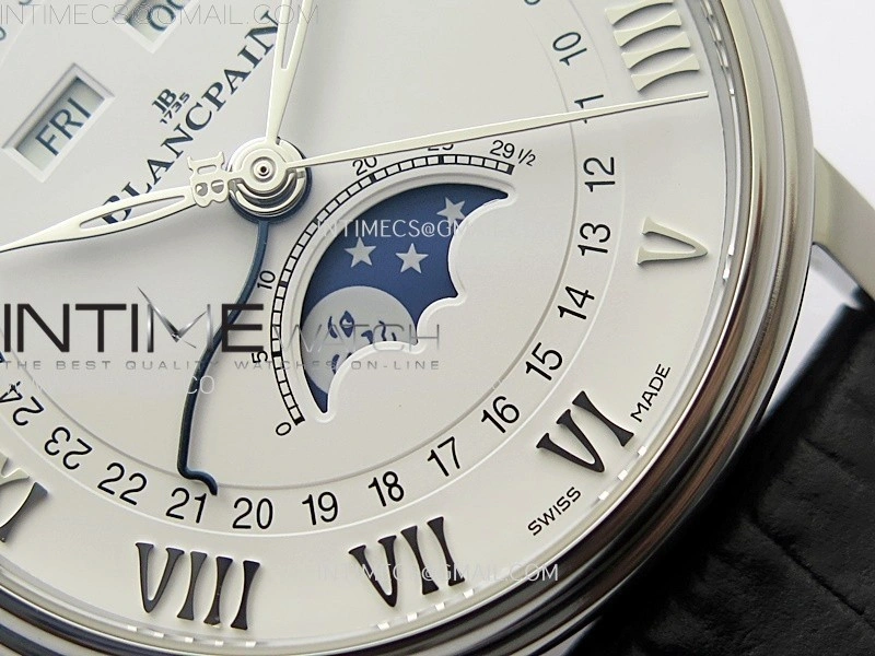 Villeret 6654 SS Complicated Function APSF 1:1 Best Edition White Dial on Leather Strap A6654